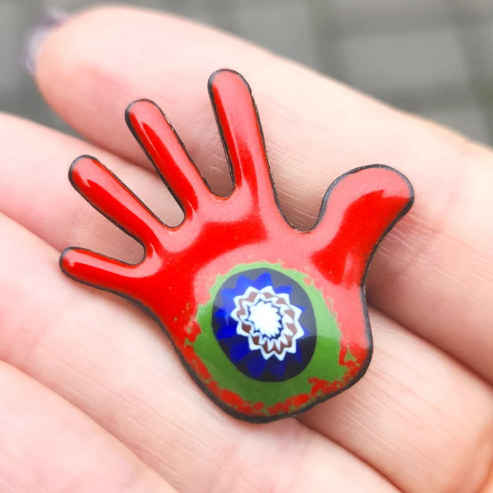 Anthropologie Enamel Hand Pin
